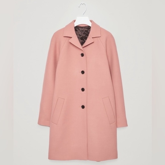 COS Wool Car coat Size 6 in Blush (muted) Pink - Picture 5 of 15